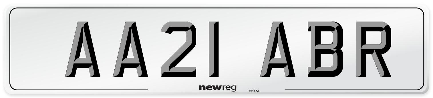AA21 ABR Number Plate from New Reg